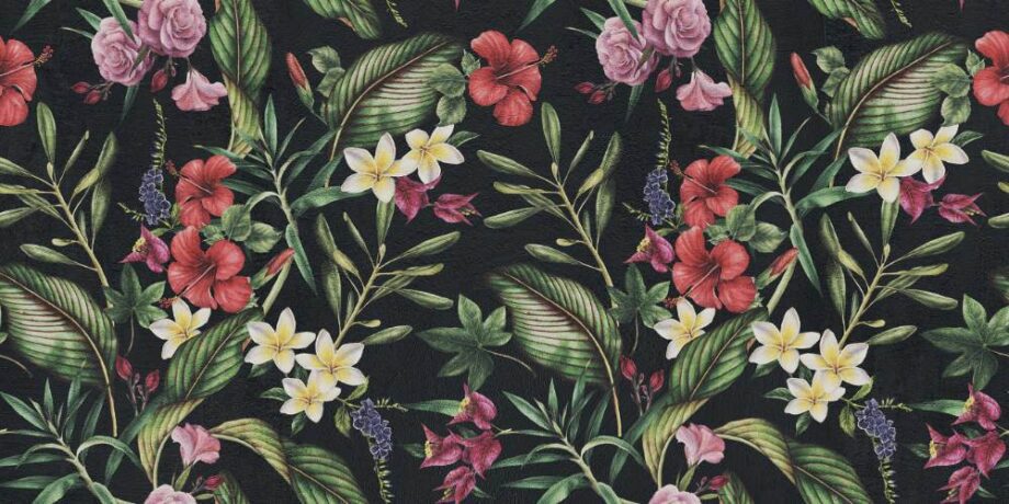Patterned decorative porcelain tile ABK Wide&Style Tropicana, 60x120 cm, 8.5 mm, matt