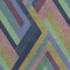 Patterned large porcelain decor slab ABK Wide&Style Blocks Violet, 120x280 cm, 6 mm, matt