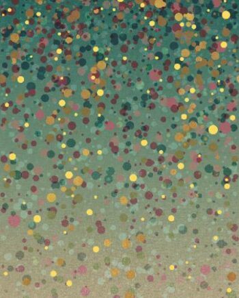 Patterned large porcelain decor slab ABK Wide&Style Confetti Green B, 120x280 cm, 6 mm, matt