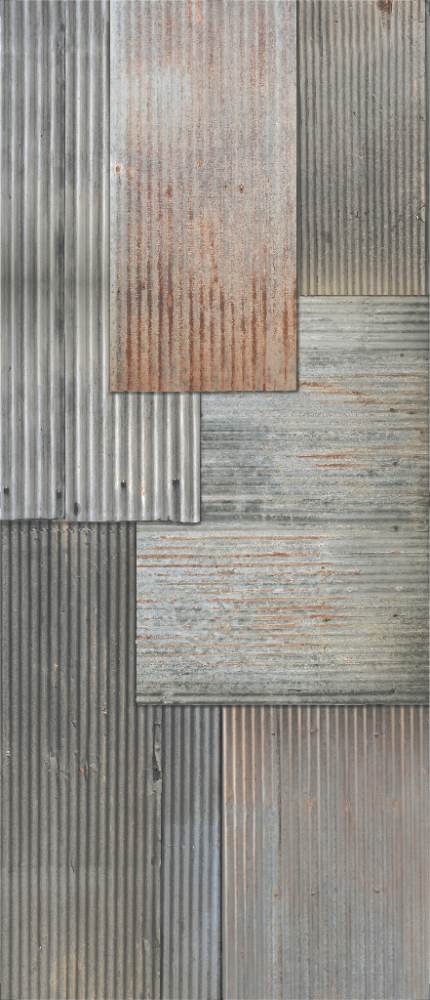 Patterned large porcelain decor slab ABK Wide&Style Metal, 120x280 cm, 6 mm, matt