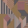 Patterned large porcelain decor slab ABK Wide&Style Perspective Brown, 120x280 cm, 6 mm, matt