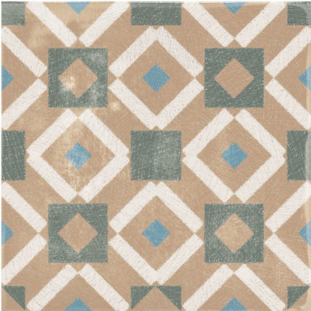 Patterned porcelain floor tile ABK Play Labyrinth Mix Multicolor, 20x20 cm, 8.5 mm, matt (nat.)