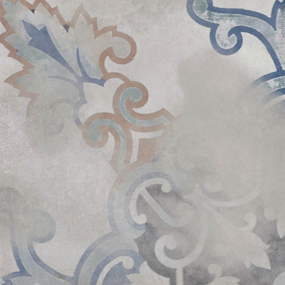 Patterned porcelain floor tile ABK Play Re-used Mix Grey, 20x20 cm, 8.5 mm, matt (nat.)