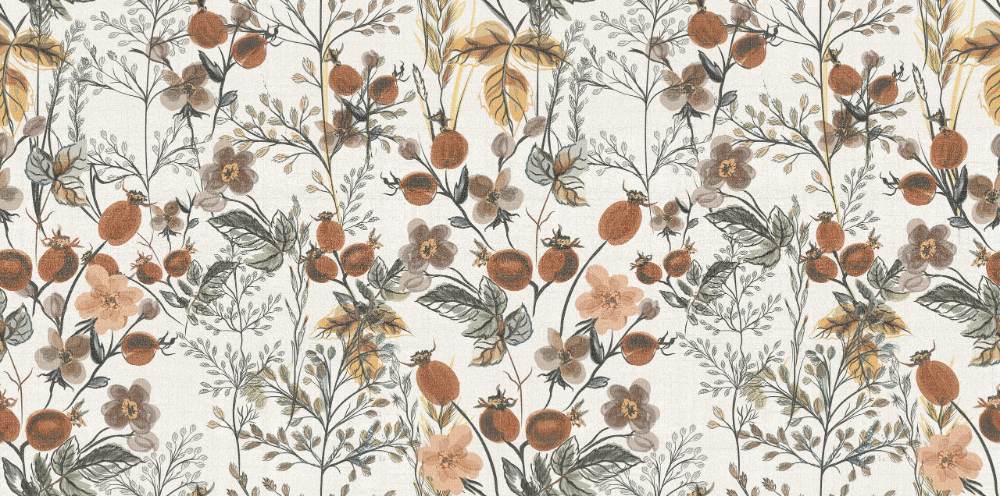 Patterned porcelain wall tile ABK Wide&Style Mini Berries, 60x120 cm, 7 mm, matt
