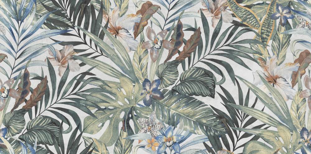 Patterned porcelain wall tile ABK Wide&Style Mini Caribbean, 60x120 cm, 7 mm, matt
