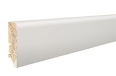 Skirting board pine, white painted, P6P, 16x60x2200 mm