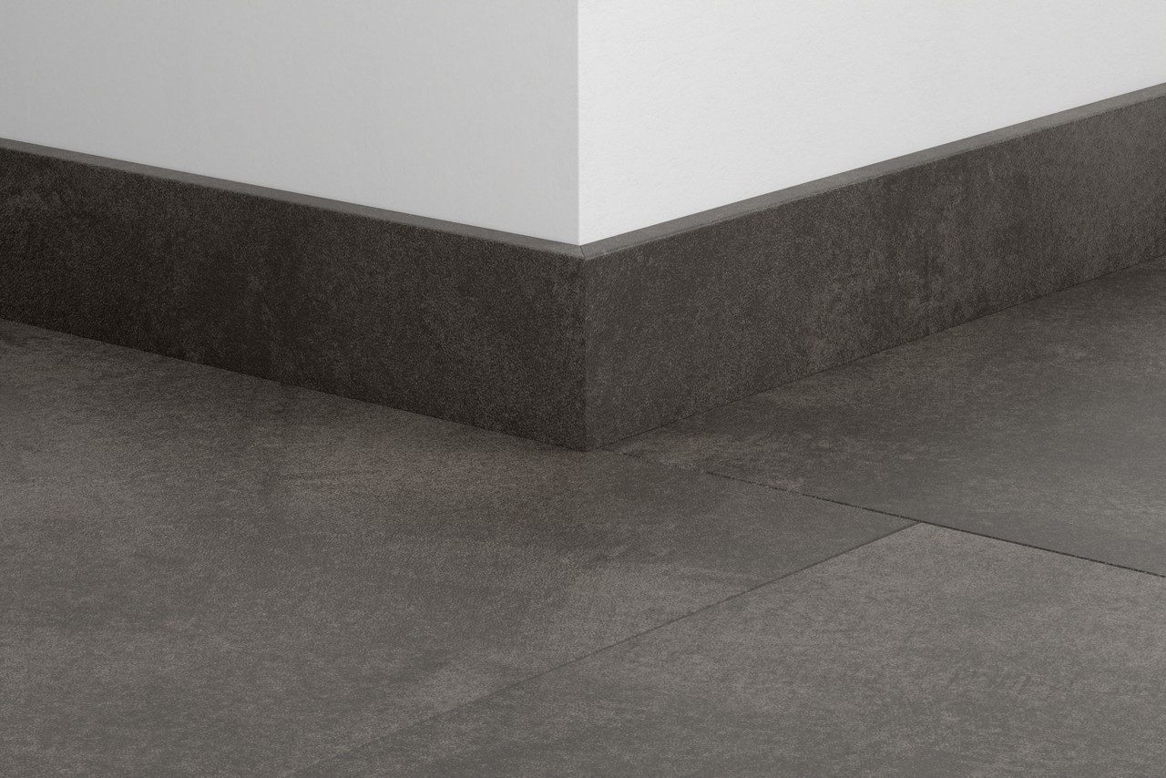 Skirting board Quick-Step Soft Graphite for LVT vinyl flooring, waterproof, 12x58x2400 mm