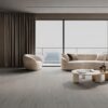 Wood effect matt porcelain floor tile Tau Dover White, white, rectified – view 2 Wood effect matt porcelain floor tile Tau Dover White, 25x150 cm, white, rectified – 2