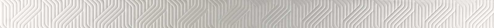 Relief ceramic decorative border Tau Orne Silver, 3x60 cm, silver grey