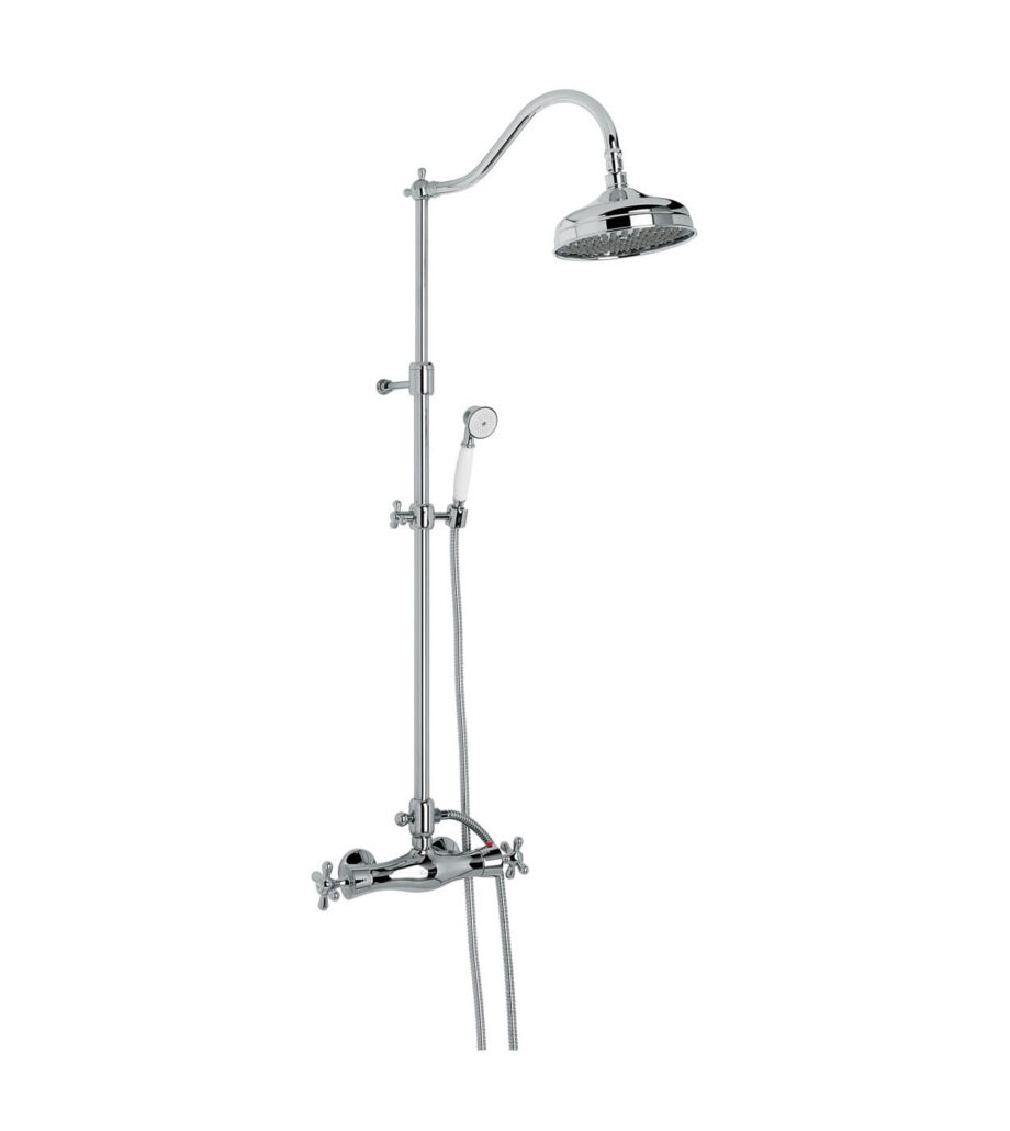 Shower column with thermostatic mixer Emmevi Decò Classic 1230518, chrome Shower column with thermostatic mixer Emmevi Decò Classic 1230518