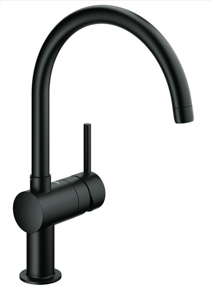 Single-lever sink mixer GROHE Minta, velvet black
