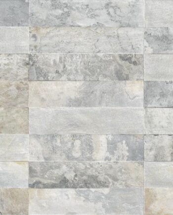 Slate-effect porcelain floor tile Dune Ardesia Chiara, 7x28 cm, 9 mm, light quartzite grey, R10