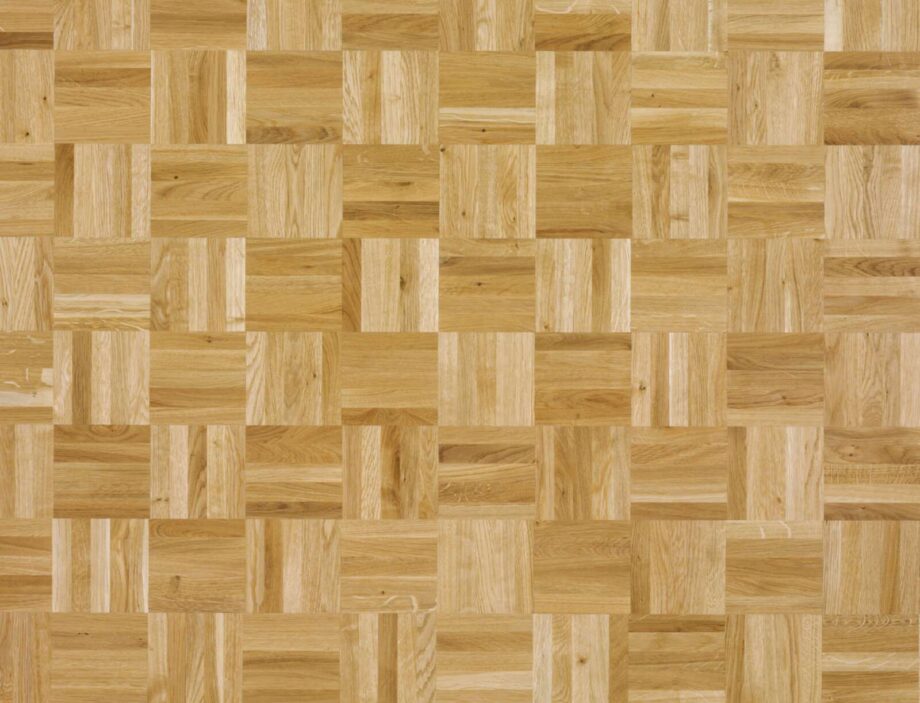 Solid Oak Parquet Bauwerk Prepark Comfort Nature 15 lacquered cube pattern 10 mm – board view Solid Oak Parquet Bauwerk Prepark Comfort Nature 15 lacquered cube pattern 10 mm