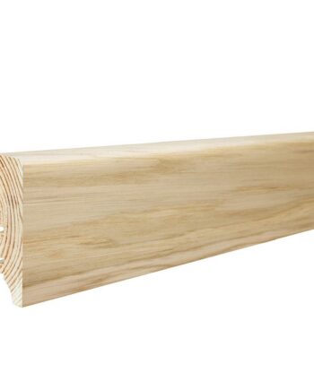 Veneered skirting board ash lacquered P6P, 60x16x2200 mm