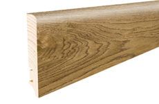 Veneered skirting board oak lacquered P61, 90x16x2200 mm