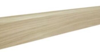Veneered skirting board oak white lacquer, 60x16x2200 mm