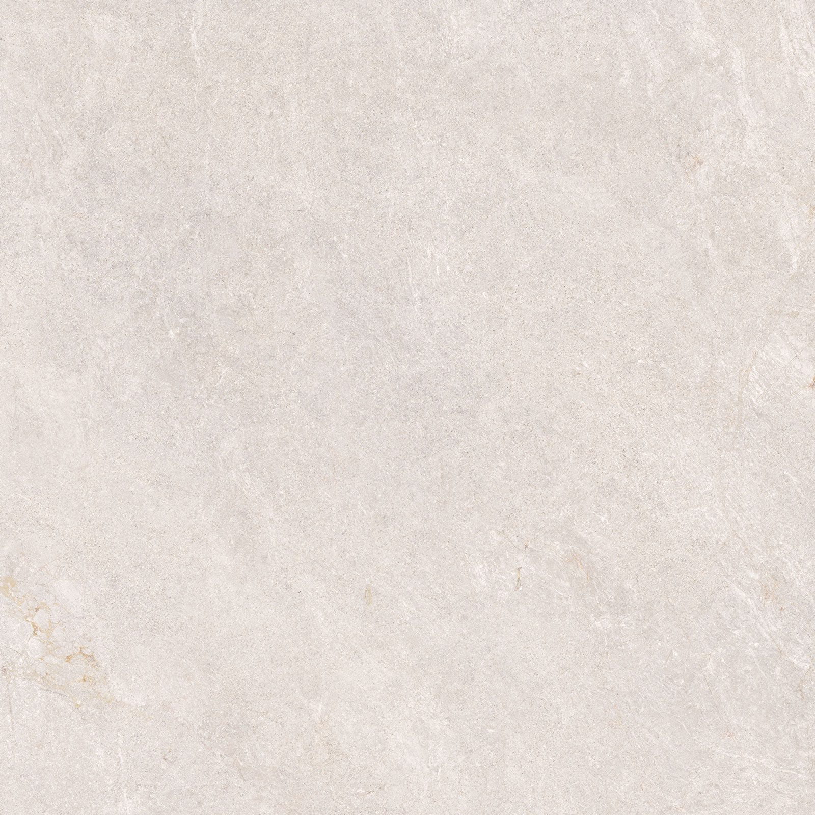 Stone-effect matt porcelain floor tile Tau Caribbean White, 90x90 cm, white, rectified