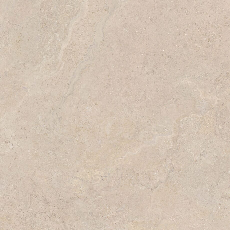 Stone-effect matt porcelain floor tile Tau Dorset Linen, 90×90 cm, linen beige, rectified Stone-effect matt porcelain floor tile Tau Dorset Linen, 90x90 cm, linen beige, rectified