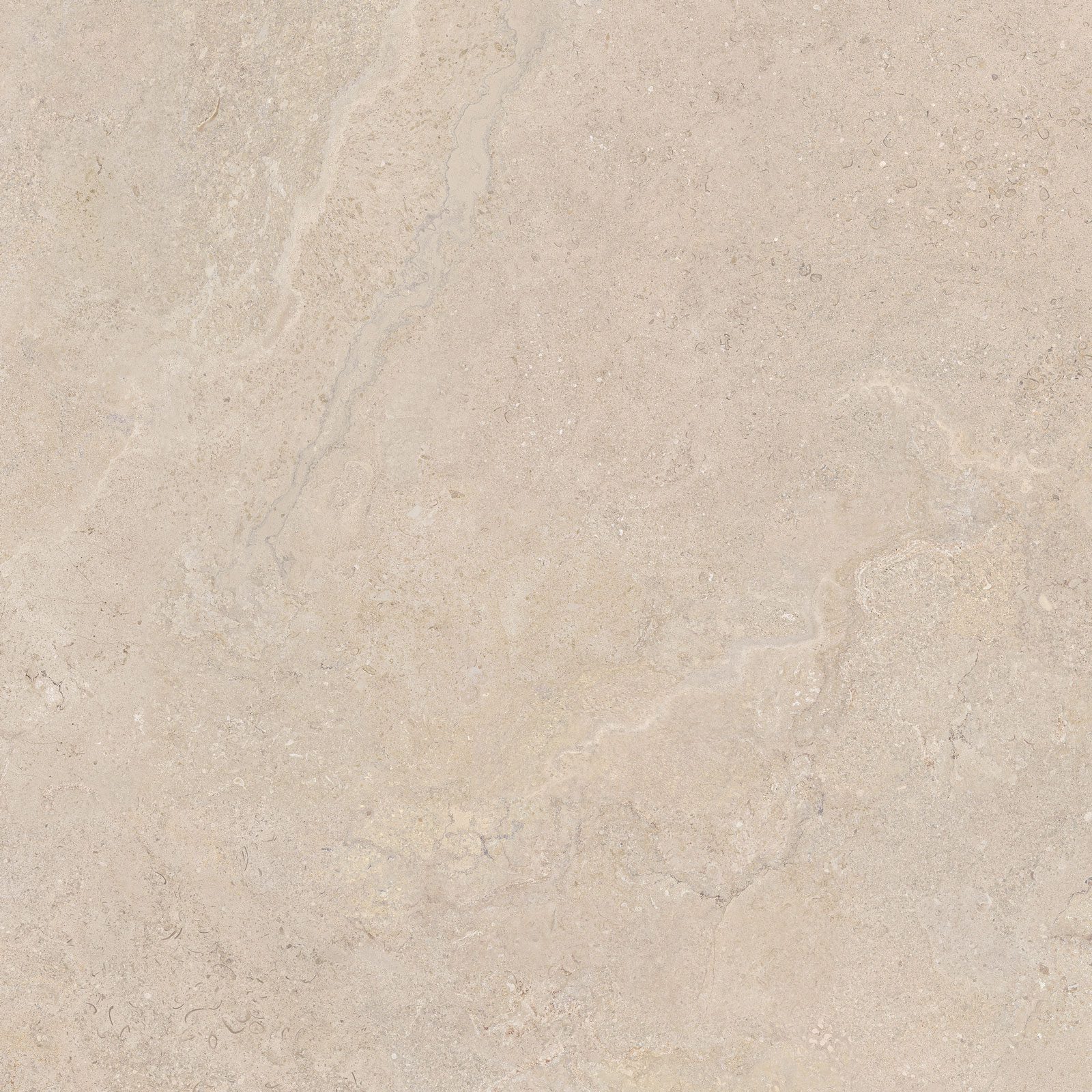 Stone-effect matt porcelain floor tile Tau Dorset Linen, 90x90 cm, linen beige, rectified