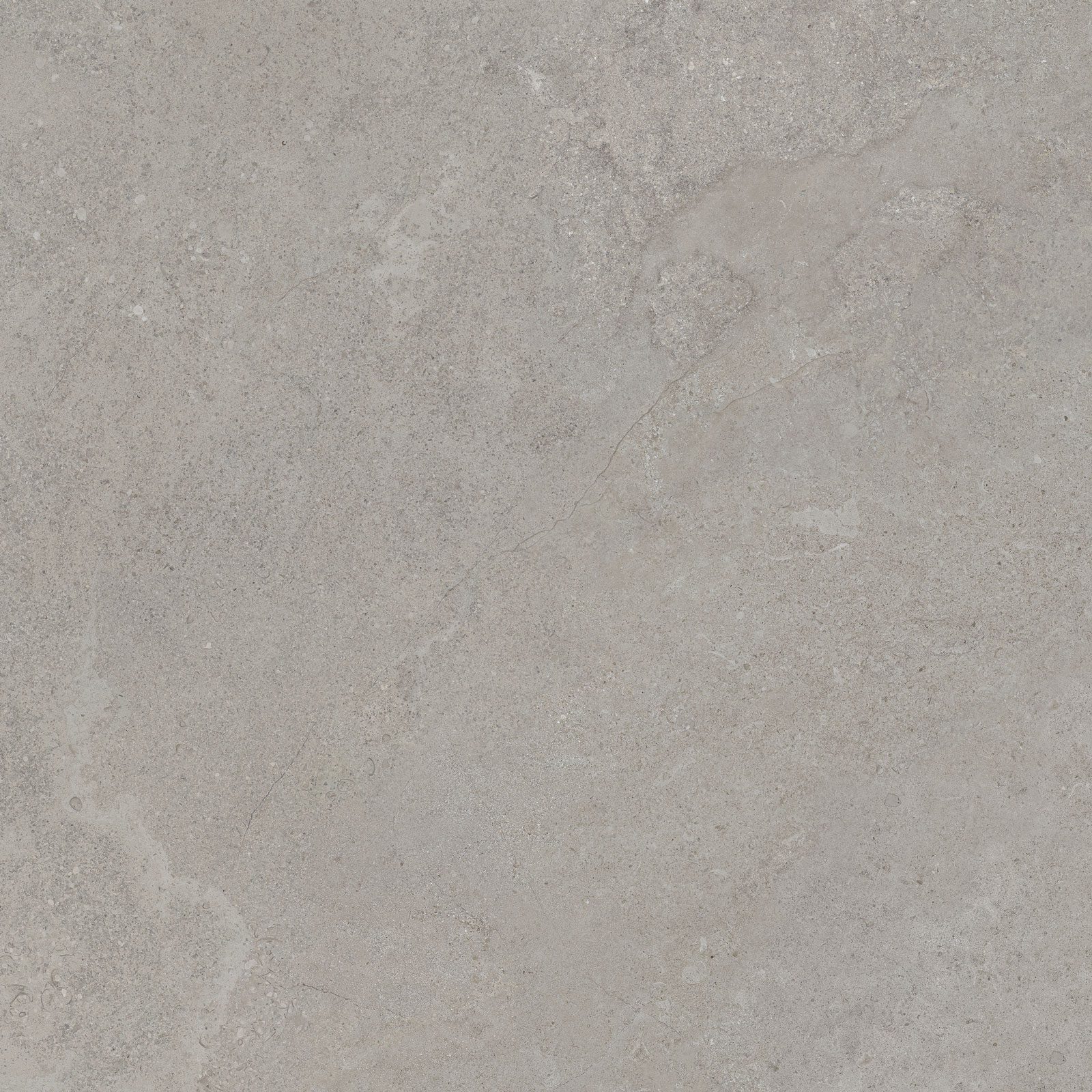 Stone-effect matt porcelain floor tile Tau Dorset Silver, 90x90 cm, silver grey, rectified