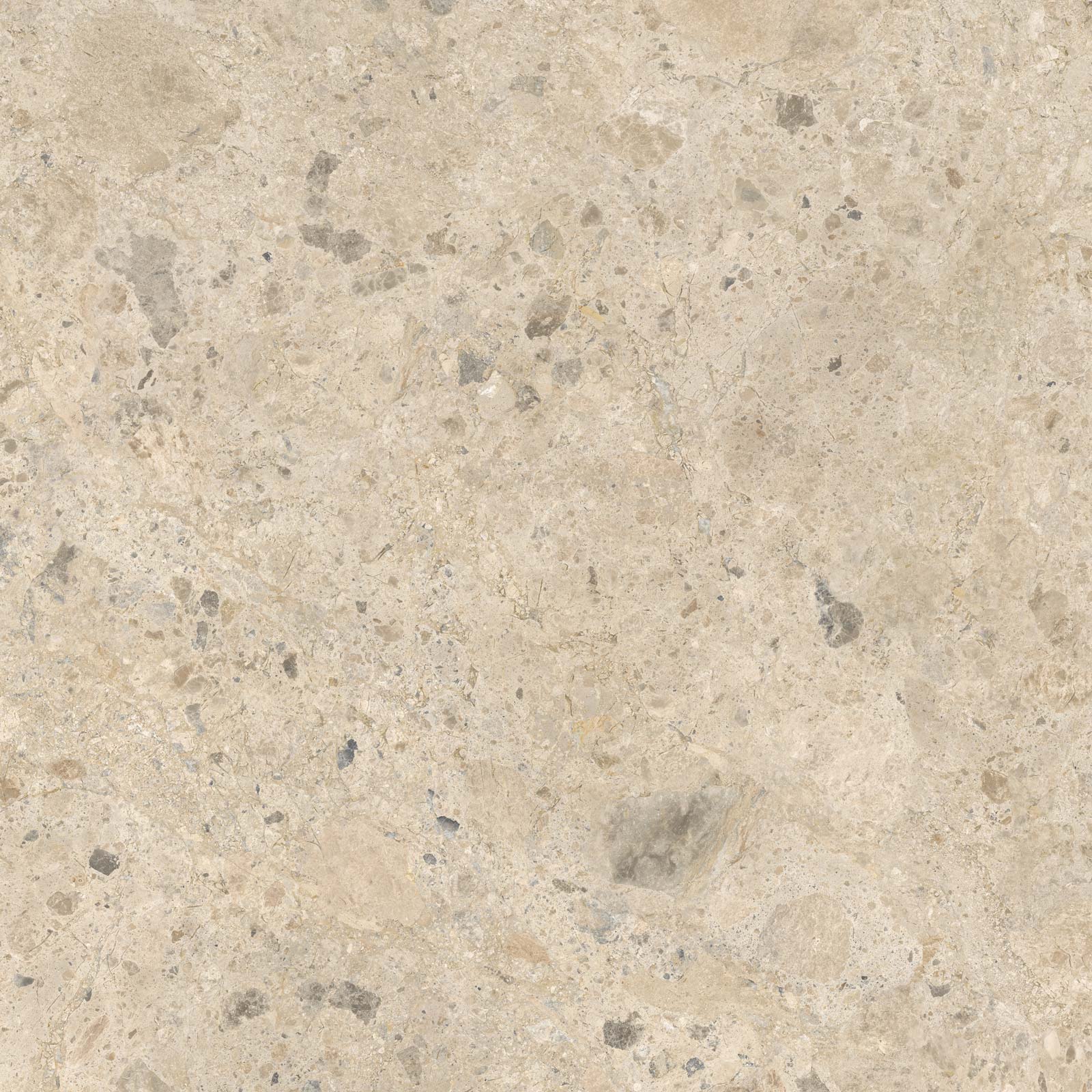 Stone-effect matt porcelain floor tile Tau Qatar Sand, 100x100 cm, sand beige, rectified