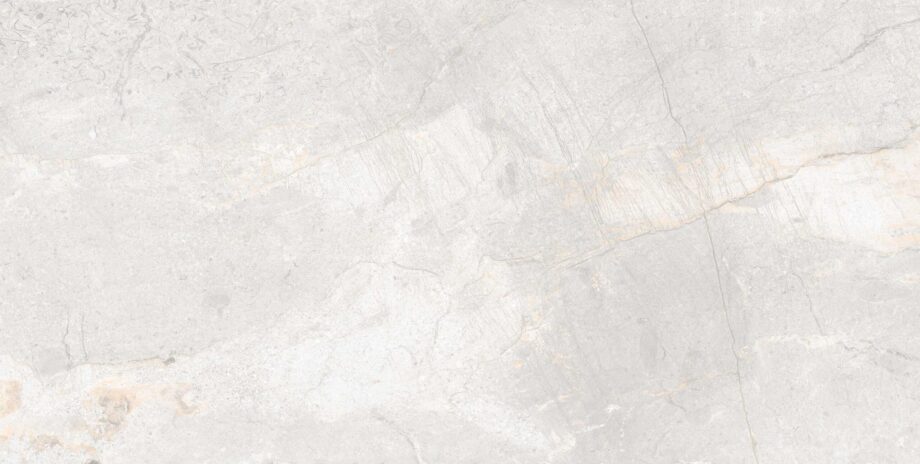 Stone-effect polished porcelain floor tile Tau Mainstone Silver Pol, 60x120 cm, 10.5 mm, silver grey, rectified