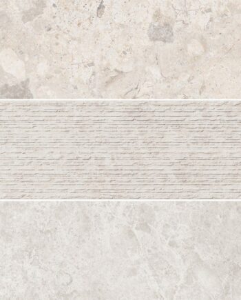 Stone effect porcelain décor tile ABK Era Mix Ivory, 20x120 cm, 8.5 mm, natural matt