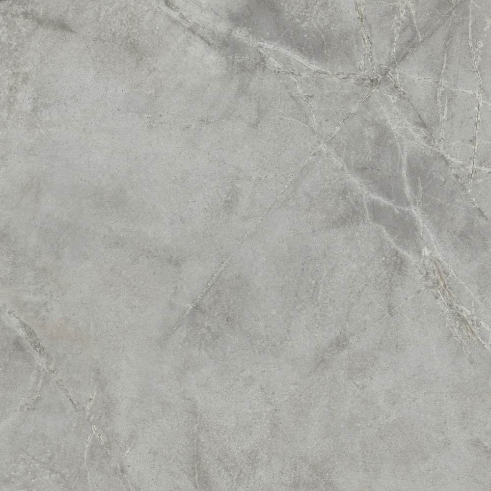 Stone effect porcelain floor tile ABK Atlantis Grey, 120x120 cm, 8.5 mm, semi-polished (lappato)