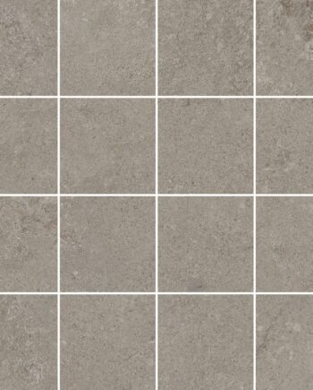 Stone-effect porcelain mosaic tile Tau Dorset Greige 7x7, 30x30 cm, greige