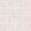 Stone-effect porcelain mosaic tile Tau Dorset White 7x7, 30x30 cm, white