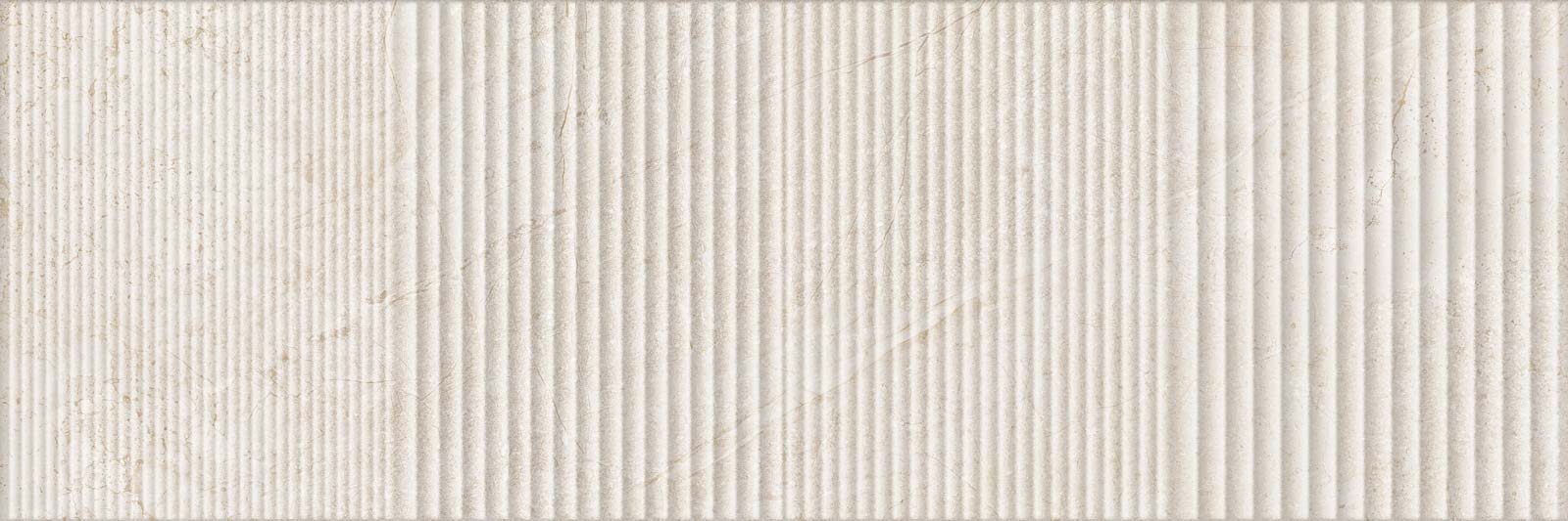 Stone-effect relief ceramic wall tile Tau Lithos Wall Relief Linen, 30x90 cm, 8.7 mm, linen beige, rectified