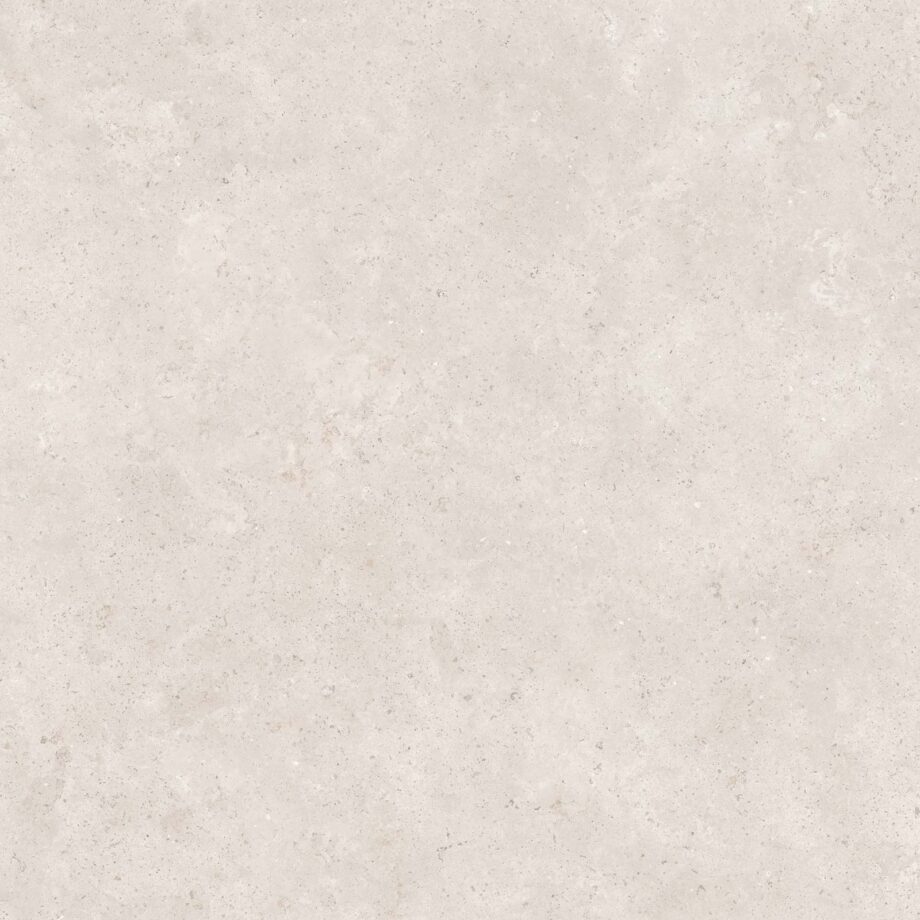 Stone-effect soft matt porcelain floor tile Tau Campaspero Soft White, 100x100 cm, white, rectified