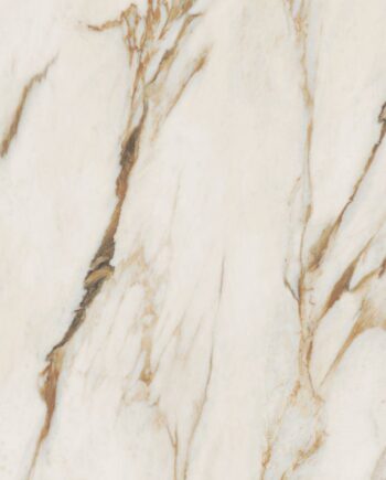 Marble effect porcelain slab ABK Sensi Signoria Calacatta Vena Oro, 120x280 cm, 6 mm, soft satin