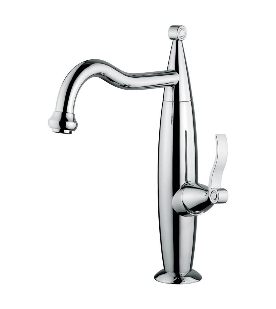 Tall basin mixer Emmevi Abel 39006 with click-clack waste, chrome Tall basin mixer Emmevi Abel 39006 with click-clack waste
