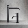 Tall basin mixer Emmevi Filobrass 85003BIG with click-clack waste, matt black Tall basin mixer Emmevi Filobrass 85003BIG with click-clack waste – 6