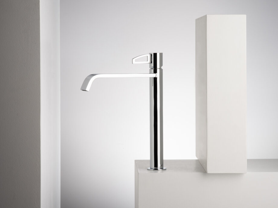 Tall basin mixer Emmevi Minù 83006 with click-clack waste, chrome, holed lever Tall basin mixer Emmevi Minù 83006 with click-clack waste – 4