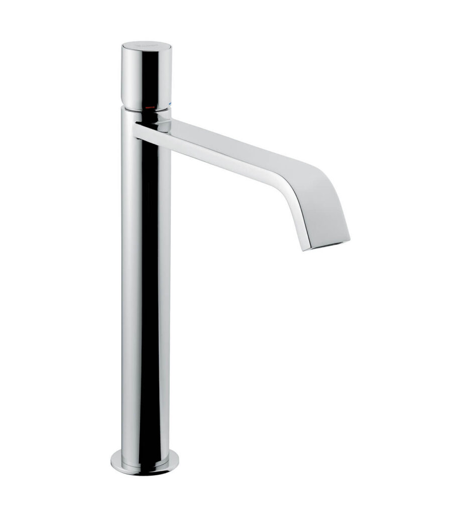 Tall basin mixer Emmevi Minù 83006 with click-clack waste, chrome, standard lever Tall basin mixer Emmevi Minù 83006 with click-clack waste