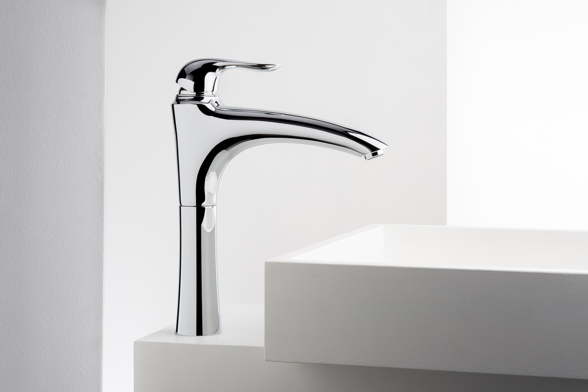 Tall basin mixer Emmevi Neco 91006 with click-clack waste – 2