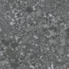 Terrazzo effect matt porcelain floor tile Tau Clemon Graphite, 60x60 and 60x120 cm, graphite grey, R10, rectified