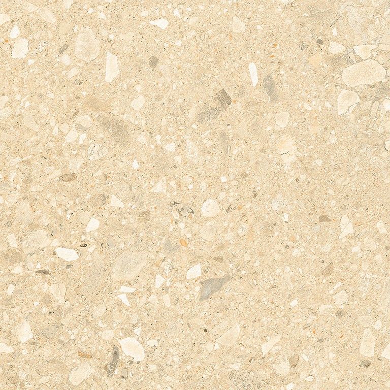 Terrazzo effect outdoor porcelain tile Terrazzo Stone Warm Beige, 59.3x59.3 cm, 20 mm, matt, slip-resistant R11