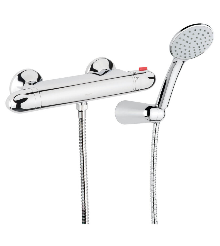 Thermostatic shower mixer Emmevi 9300, chrome, mixer + shower set Thermostatic shower mixer Emmevi 9300 – 2