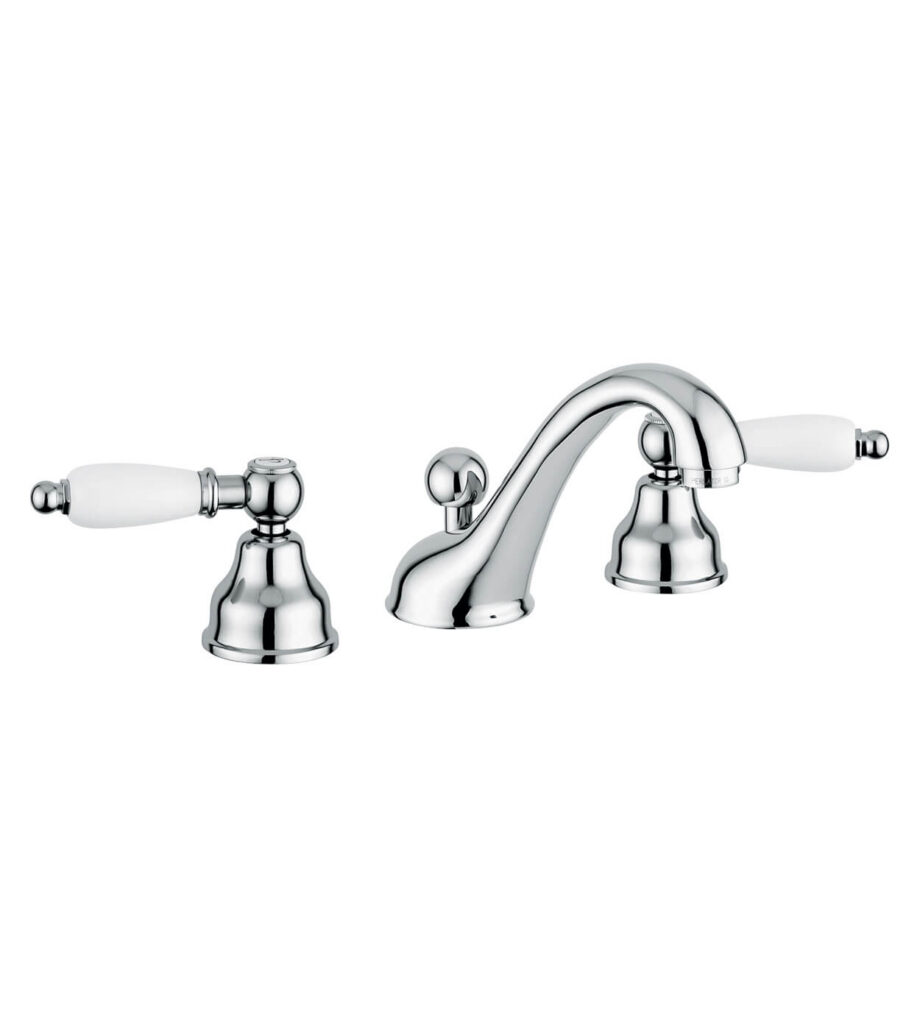 Three-hole basin mixer Emmevi Decò Ceramic 121033 with pop-up waste