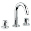Three-hole basin mixer Emmevi Piper 45033 with pop-up waste Three-hole basin mixer Emmevi Piper 45033 with pop-up waste