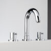 Three-hole basin mixer Emmevi Piper 45033 with pop-up waste – view 2 Three-hole basin mixer Emmevi Piper 45033 with pop-up waste – 2