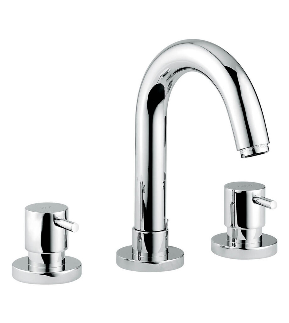 Three-hole basin mixer Emmevi Piper 45033 with pop-up waste Three-hole basin mixer Emmevi Piper 45033 with pop-up waste