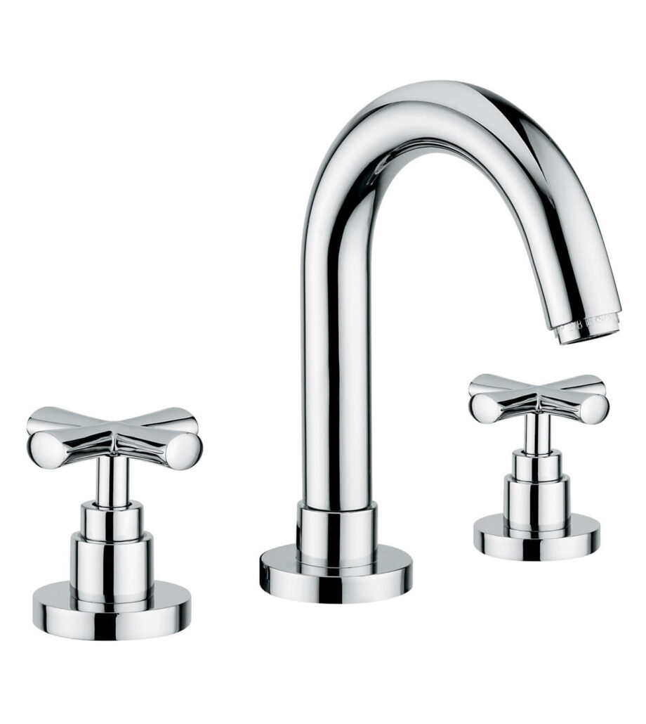 Three-hole basin mixer Emmevi Spirit New 31033 with pop-up waste, chrome Three-hole basin mixer Emmevi Spirit New 31033 with pop-up waste