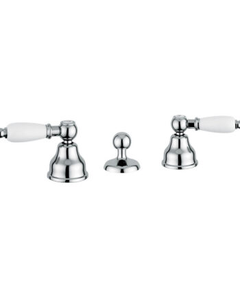 Three-hole bidet mixer Emmevi Decò Ceramic 121034 with pop-up waste
