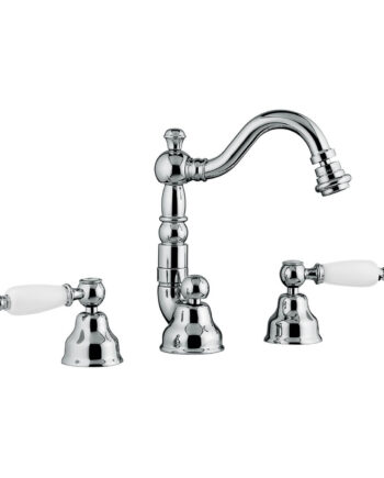 Three-hole bidet mixer Emmevi Decò Ceramic 121644 with pop-up waste