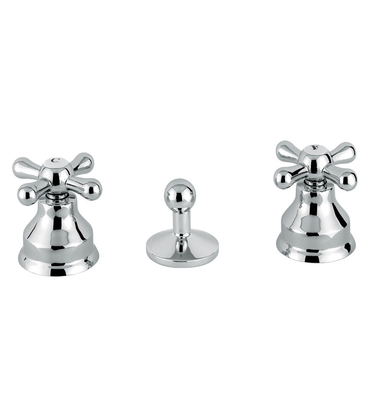 Three-hole bidet mixer Emmevi Stella 17034 with pop-up waste