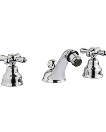 Three-hole bidet mixer Emmevi Stella 17044 with pop-up waste